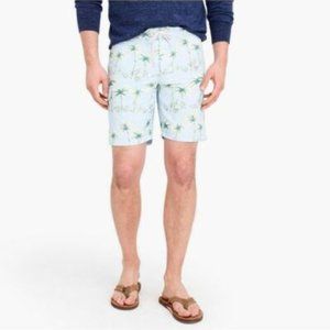 J Crew Mens 9" Board Shorts Palm Tree Swim Trunks
